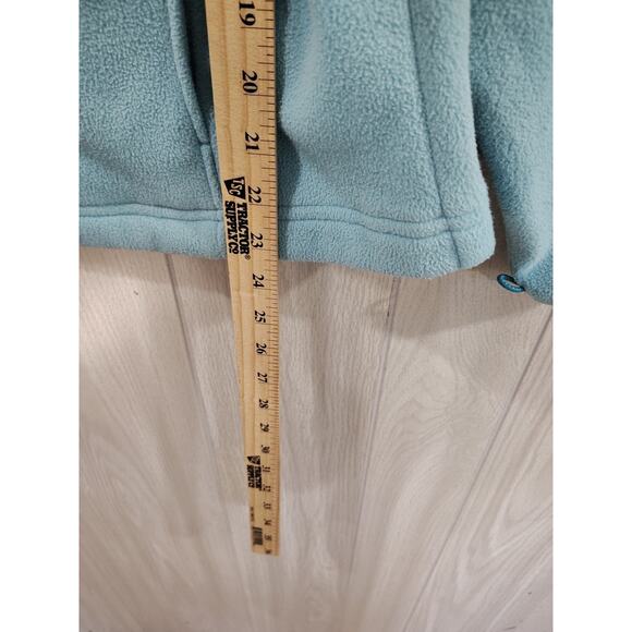 Women's LL Bean Fleece Mock Neck Jacket Size L Blue Outdoors Warm Comfort Winter - Picture 5 of 6